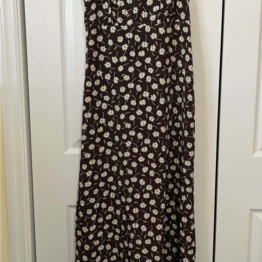 Floral Brown Maxi Dress